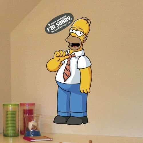 Decorazione adesiva da perete MAXI removibile Homer Simpsons cameretta bambino - immagine 2