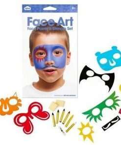 kit per trucco sul viso con stencil FACE ART BOY