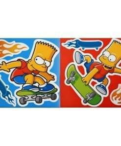 Adesivo da Muro Simpson Bart Set composto da 2 stickers rosso e blu