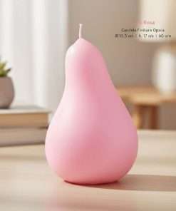 Candela a forma di pera rosa d 10,5 x H 17 cm Bitossi diffusione
