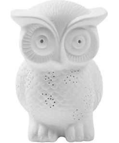 Lampada da Tavolo Gufo in Porcellana Bianca