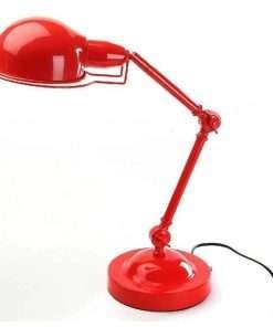 Lampada da scrivania o da tavolo studio laccata ROSSA vintage