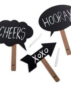 Lavagnette con gessetto per i tuoi messaggi set 3pz @ chalky-talkies