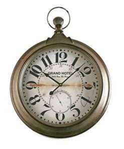 Orologio Da Parete Grand Hotel Antichizzato Ore con Lancette e Minuti