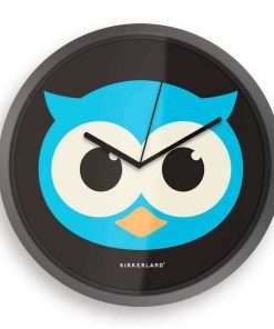 Orologio da Parete Kikkerland Gufo Scuro Design Unico con Occhi Fluorescenti