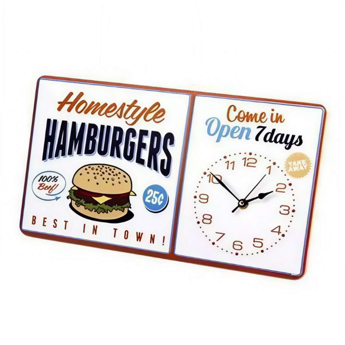 Orologio da parete in metallo Hamburgers Balvi