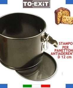 PATISSE Stampo per Panettone di Natale piccolo antiaderente diametro 12 cm con fondo amovibile