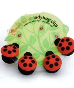 Set 4 mini clip Coccinella magnetiche chiudi alimenti