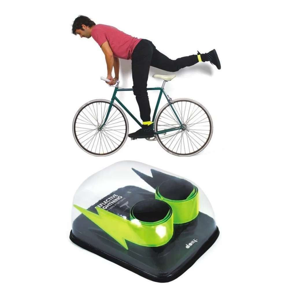 Strisce fulmine catarifrangenti per ciclisti riflettente @ REFLECTING SNAP BAND