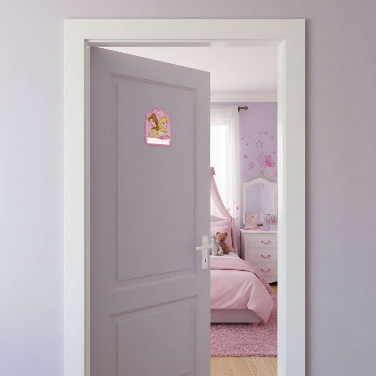 Targhetta personalizzabile adesiva Disney Princess Decofun