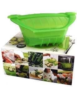 Vaporiera in silicone con Vassoio per microonde Ogya Verde LèKUè