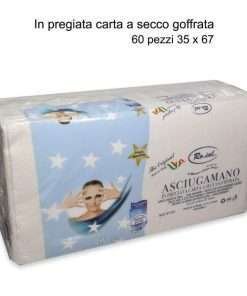 Roial Asciugamani Monouso in Carta a Secco goffrata 60 pz
