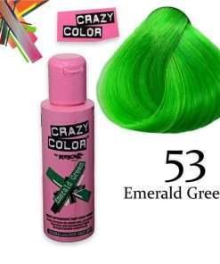 Colorazione per capelli semipermanente Crazy color 53 emerald green 100 ml