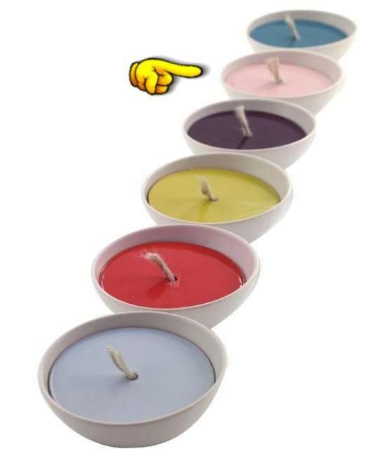Lampada ad olio in ceramica con stoppino di corda piccola rosa