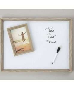 Lavagna magnetica con portafoto pennarello e cancellino in stile shabby MONTEMAGGI