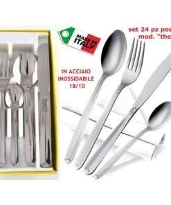 Servizio Posate THEMA 24 pezzi in acciaio inox 18/10 Cromo Eme Posaterie Made in italy