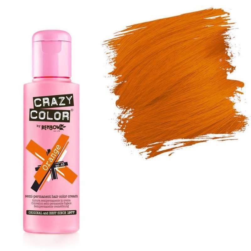 Colorazione per capelli semipermanente Crazy Color 60 Orange 100 ml