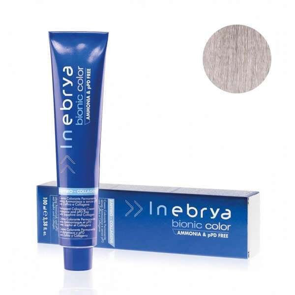 INEBRYA bionic color tinta capelli super biondo platino cenere 11/1