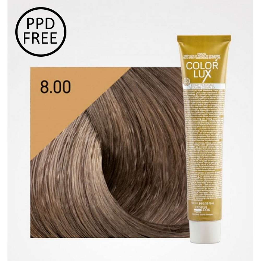 Color Lux tinta per capelli 8.00 Biondo Chiaro Intenso 100 ml Design Look