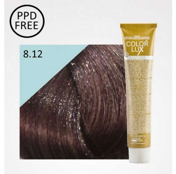 Color Lux Crema Colorante 8.12 Biondo Chiaro Cenere Viola 100 ml Design Look