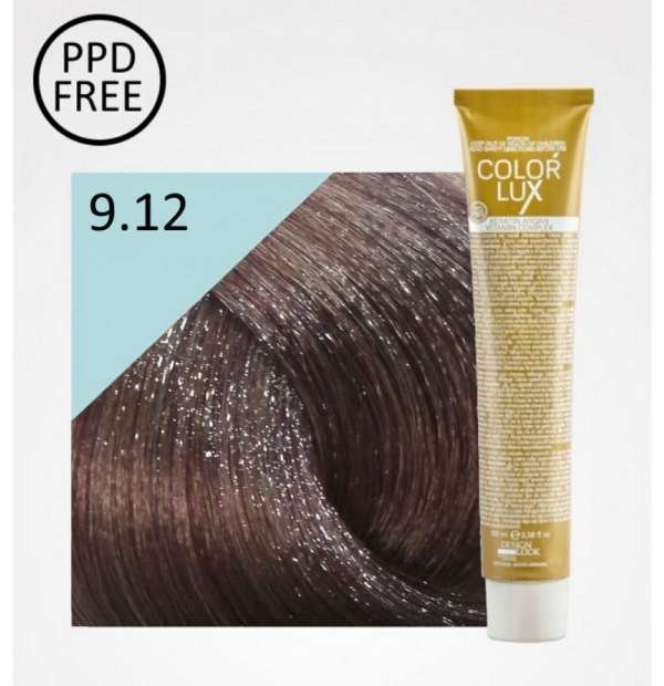 Color Lux Crema Colorante 9.12 Biondo Chiarissimo Cenere Viola 100 ml Design Look