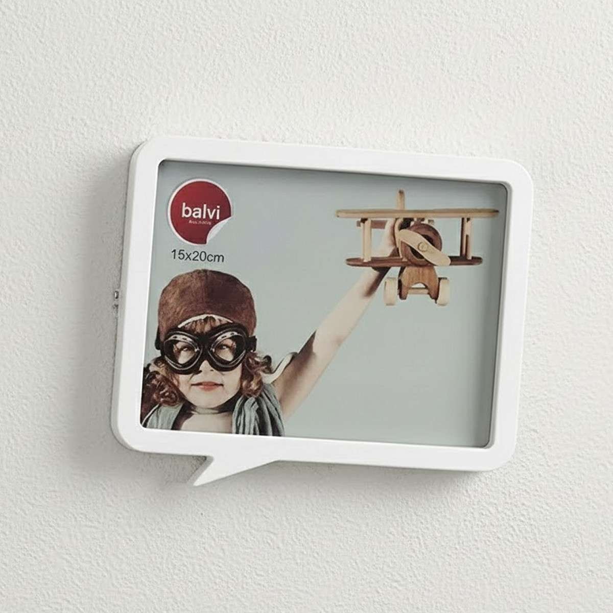 Portafoto da parete Comic foto 15 x 20 bianco pvc