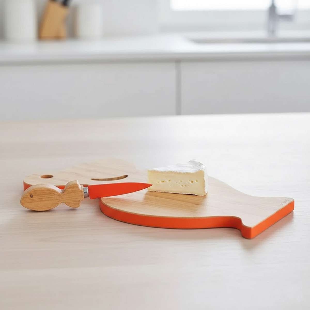Tagliere in legno Bamboo con Coltello Pellicano Brandani gift