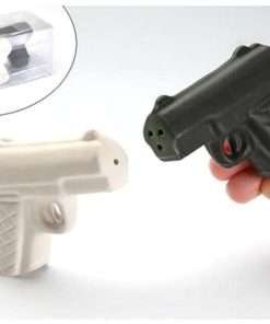 set 2pz Sale e pepe in ceramica a forma di pistola 1 bianco ed 1 nero