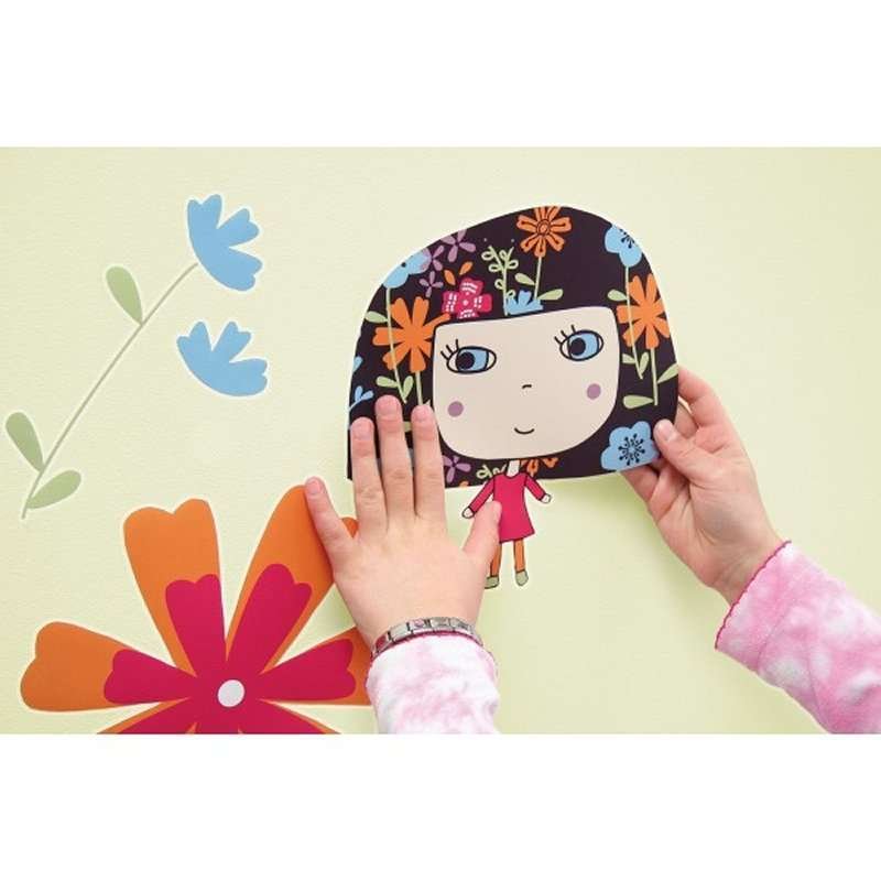 Sticker adesivo murale cameretta freestile flowerine 28pz komar - immagine 2
