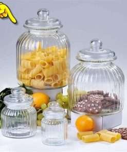 Contenitore Barattolo in vetro con tappo ermetico XL H 26 cm