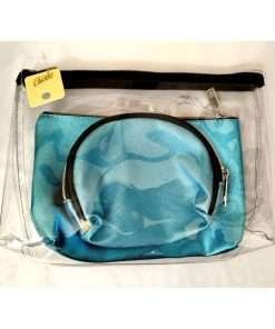 Chiales Beauty Case da viaggio Kit 3 Pz Turchese metallico