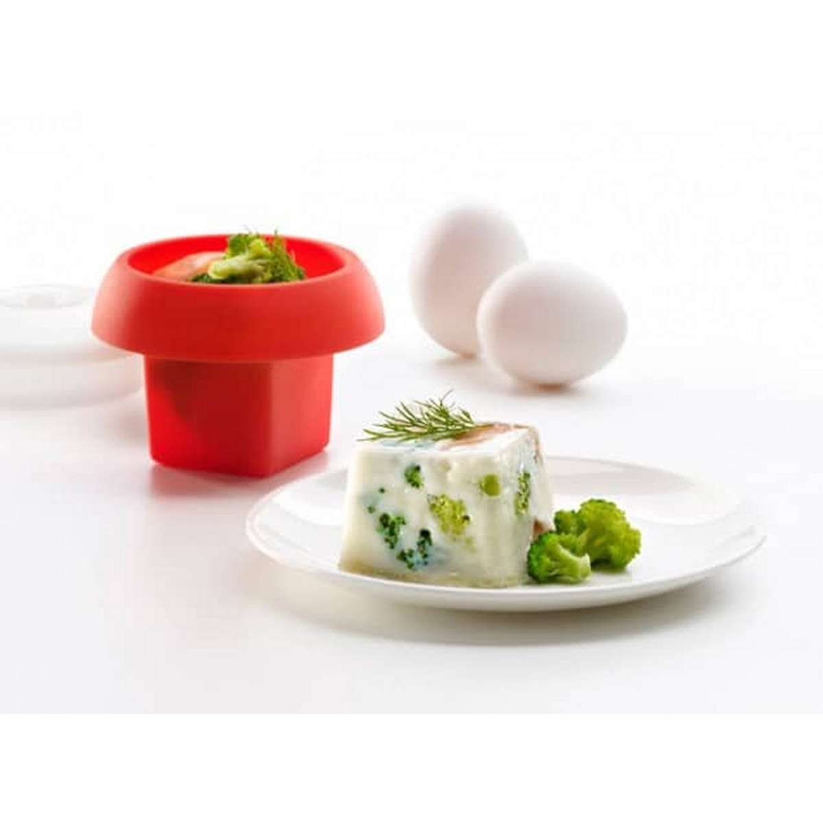 Cuociuovo per Microonde trasparente silicone premium Quadrato Lékué