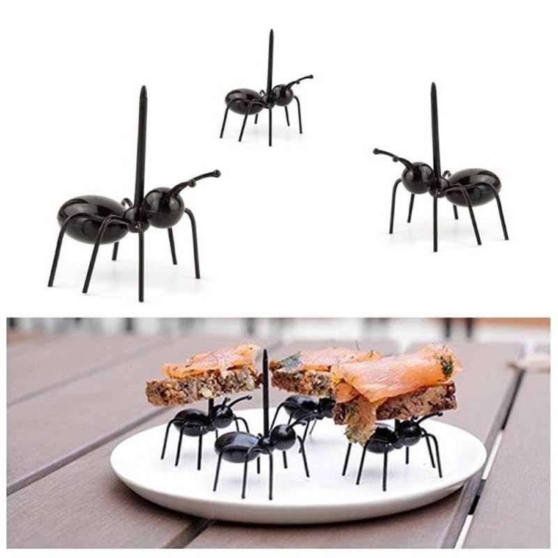 Kikkerland finger food Formiche Spiedini per snack e antipasti allegri Party Picks Ants - immagine 2