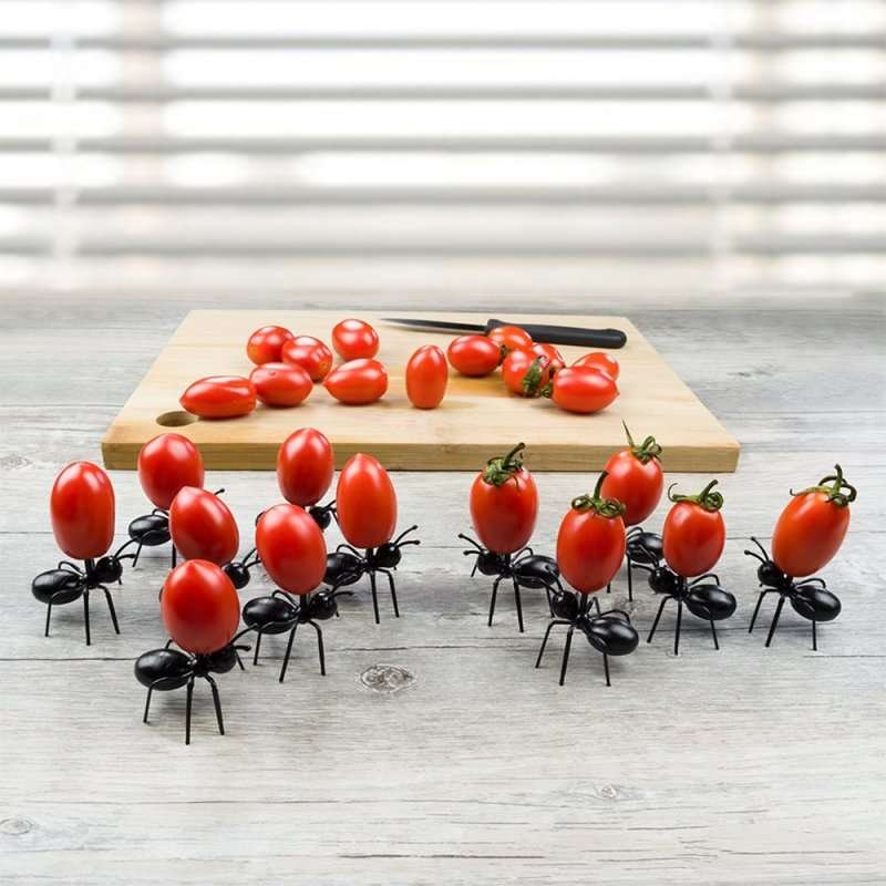 Kikkerland finger food Formiche Spiedini per snack e antipasti allegri Party Picks Ants - immagine 3