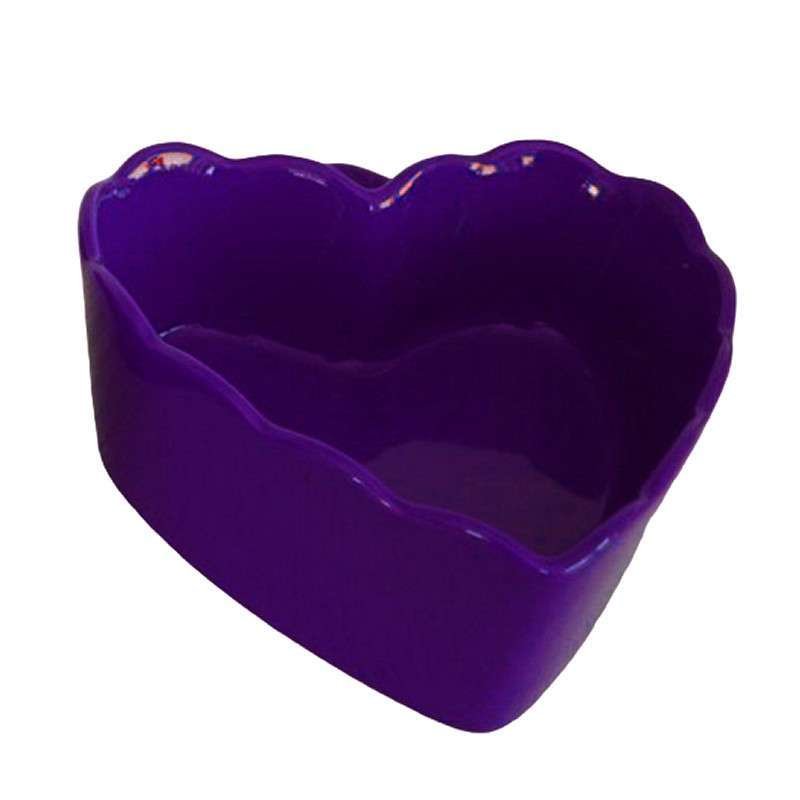 Piccola pirofila da forno a forma di cuore viola