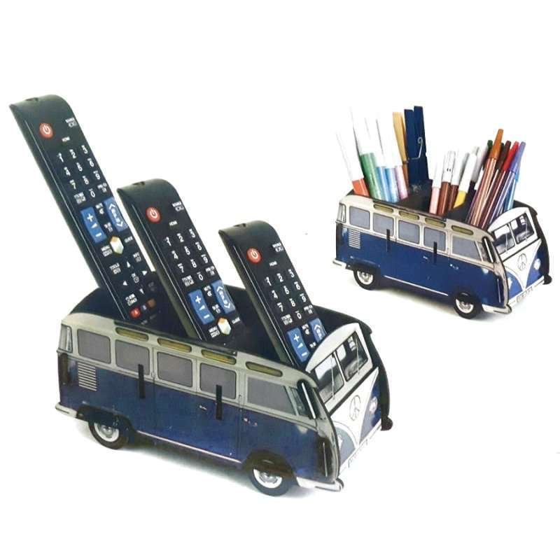 Porta oggetti organizer a forma del tipico hippie van porta telecomando penne occhiali e piccoli oggetti