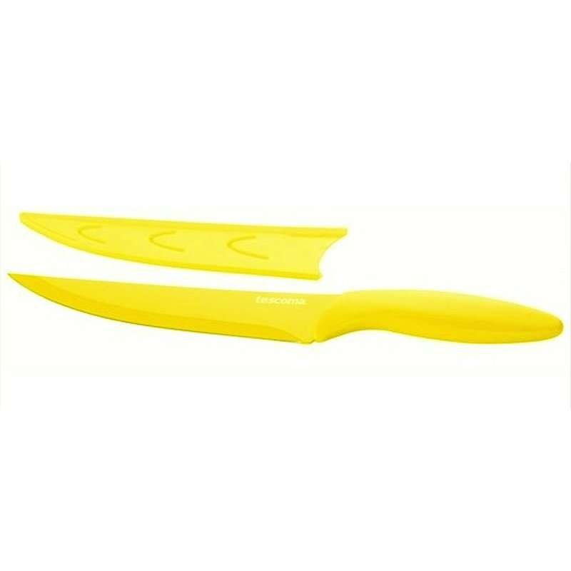 Tescoma Coltello Arrosto Antiaderente con lama da 18cm "Presto Tone" giallo