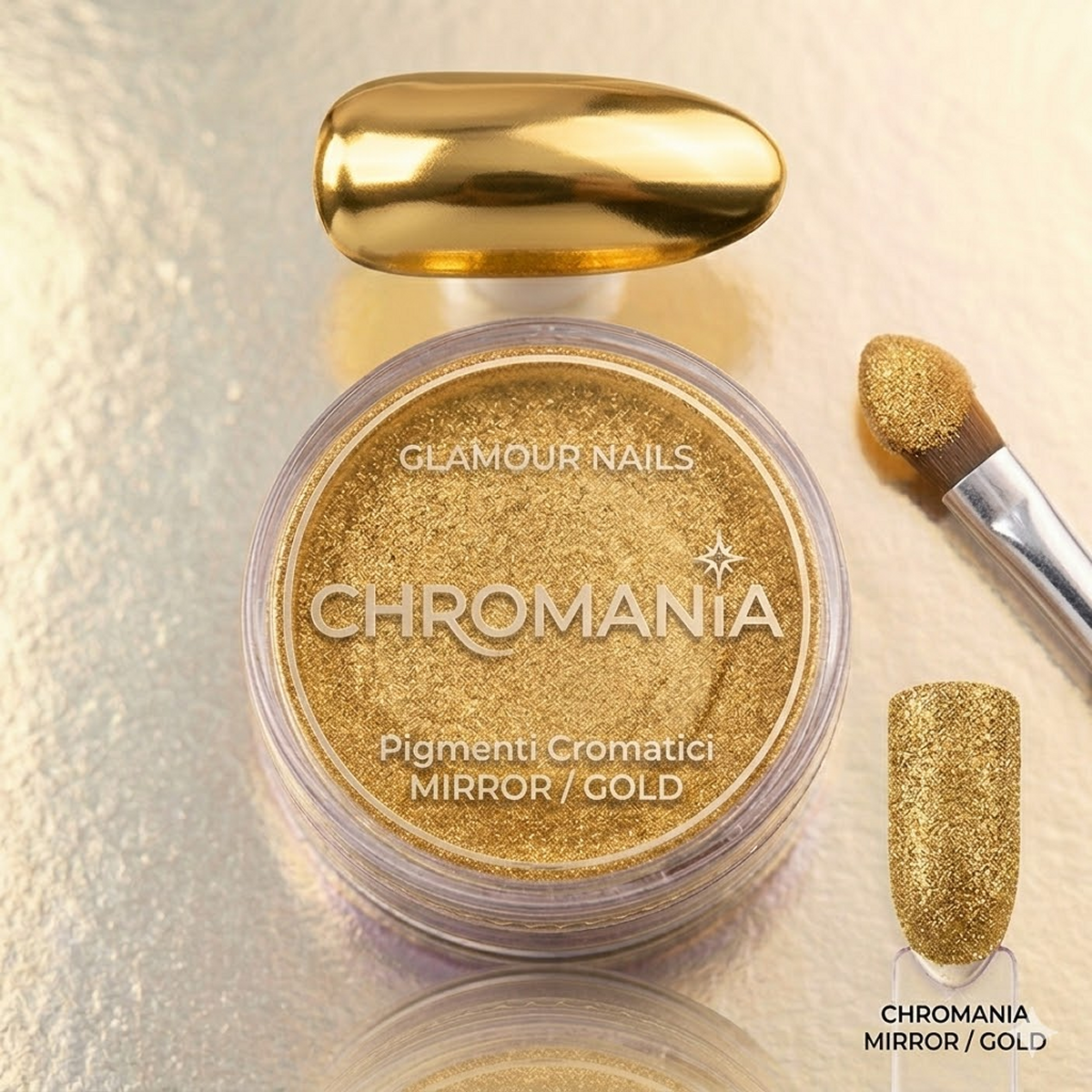 Glamour nails CHROMANIA Pigmenti cromatici MIRROR-GOLD