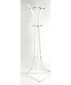 Appendiabiti in metallo bianco con ganci per cappelli o borse @ perchero blanco