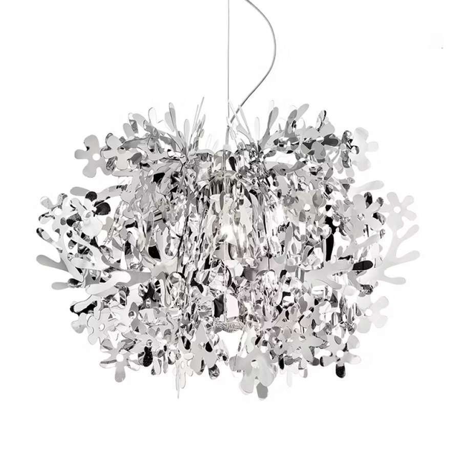 FIORELLA SILVER mini sospensione illuminazione da soffitto SLAMP design by Nigel Coates