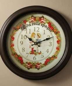 Maxi orologio da parete in stile country marrone