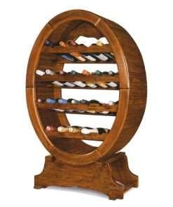 Portabottiglie CANTINETTA in legno di pioppo tinto noce scuro per 24 bottiglie