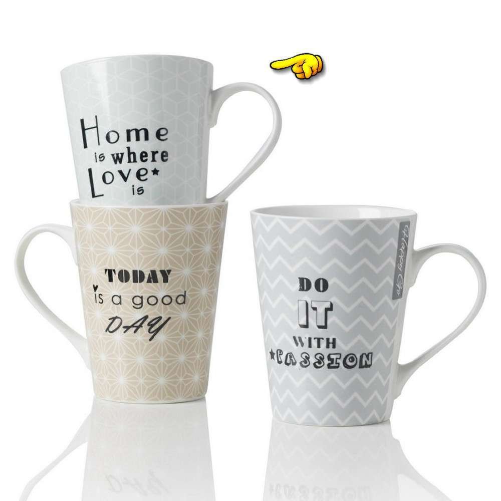 Tazza mug Geometrie in porcellana CELESTE HOME colore pastello MONTEMAGGI