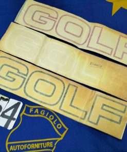 ADESIVO GOLF SCRITTA FIANCATA 3 pz. STEMMA COFANO BADGE VW GOLF