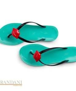 Ciabatta infradito Profumo di Baci SMERALDO mare estate Red lips TG. L BRANDANI
