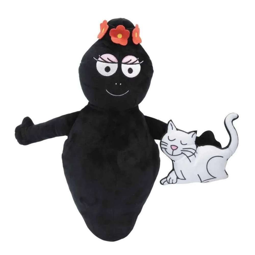 PELOUCHE BARBAMAMMA NERA con gatto Barbapapà Mamma 40 cm (BAP13000)