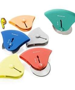 Rotella Tagliapizza Security Soft Touch BLU in acciaio inox Brandani