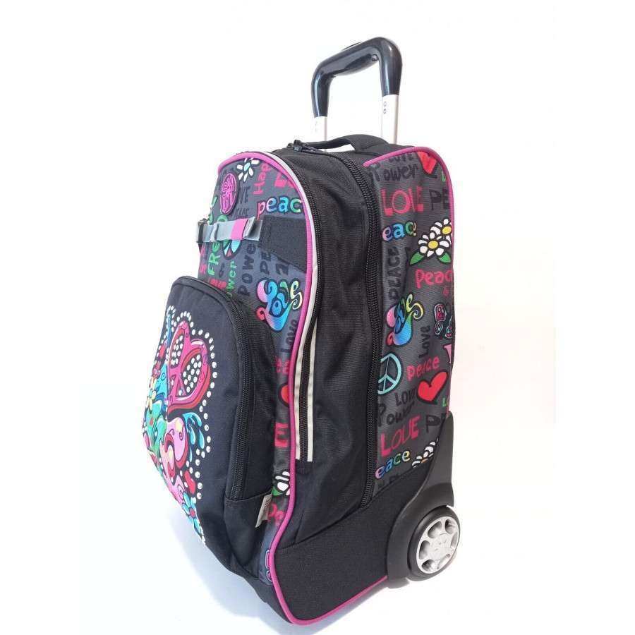 SHOUT Zaino Trolley Duo Peace & Love super organizzato 32 lt