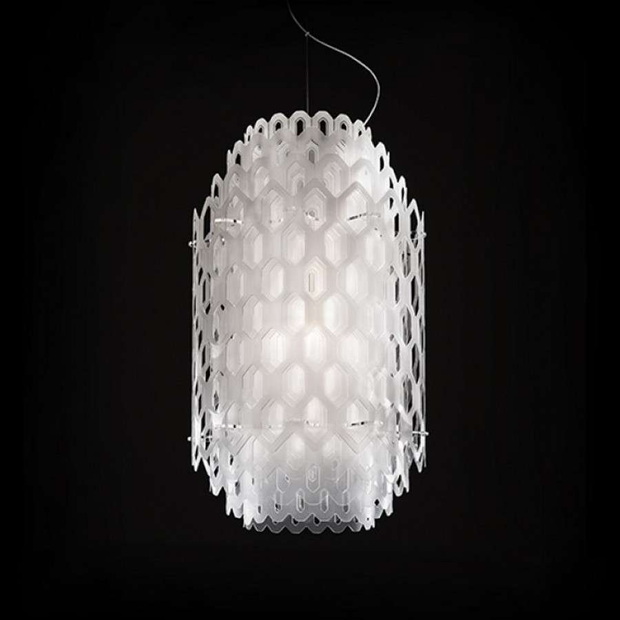 Lampada sospensione CHANTAL small bianca by Doriana and Massimiliano Fuksas