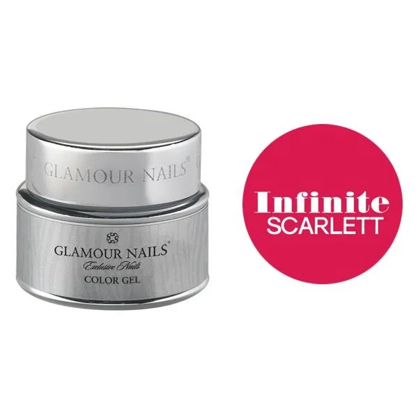 GLAMOUR NAILS COLOR GEL INFINITE SHINE Gel per ricostruzione unghie INFINITE SCARLETT